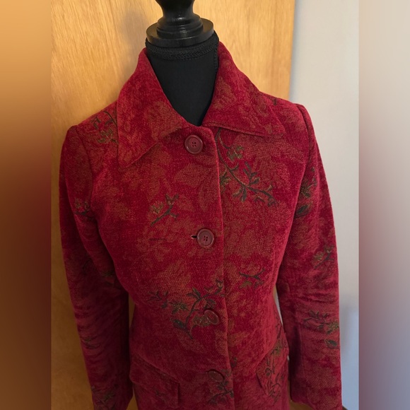 Danier Embroidered Red Jacket - Picture 8 of 13